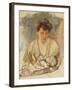 Mother Rose Looking Down at Her Sleeping Baby, C.1900-Mary Cassatt-Framed Giclee Print