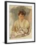 Mother Rose Looking Down at Her Sleeping Baby, C.1900-Mary Cassatt-Framed Giclee Print