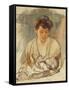 Mother Rose Looking Down at Her Sleeping Baby, C.1900-Mary Cassatt-Framed Stretched Canvas