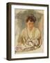 Mother Rose Looking Down at Her Sleeping Baby, C.1900-Mary Cassatt-Framed Giclee Print