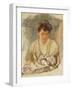 Mother Rose Looking Down at Her Sleeping Baby, C.1900-Mary Cassatt-Framed Giclee Print