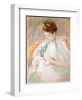 Mother Rose Nursing Her Child, c.1900-Mary Stevenson Cassatt-Framed Giclee Print