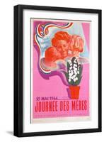 Mother's Day, 21st May 1944, Vichy French Poster, 1944-Phili-Framed Giclee Print