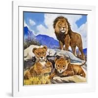 Mother's Gone A-Hunting, from 'Focus on Baby Animals'-G. W Backhouse-Framed Giclee Print