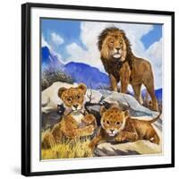 Mother's Gone A-Hunting, from 'Focus on Baby Animals'-G. W Backhouse-Framed Giclee Print