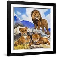 Mother's Gone A-Hunting, from 'Focus on Baby Animals'-G. W Backhouse-Framed Giclee Print