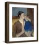 Mother's Goodnight Kiss-Mary Cassatt-Framed Giclee Print