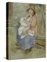 Mother's Joy, c.1885-Pierre-Auguste Renoir-Stretched Canvas
