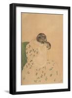 Mother's Kiss, c.1891-Mary Stevenson Cassatt-Framed Giclee Print