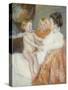 Mother, Sara and the Baby-Mary Cassatt-Stretched Canvas