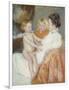 Mother, Sara and the Baby-Mary Cassatt-Framed Giclee Print