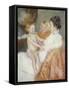 Mother, Sara and the Baby-Mary Cassatt-Framed Stretched Canvas
