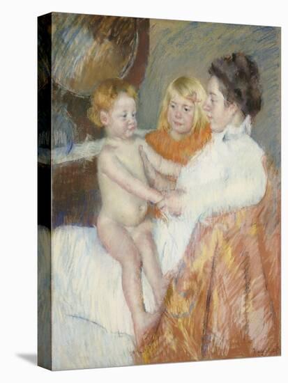 Mother, Sara and the Baby-Mary Cassatt-Stretched Canvas