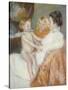 Mother, Sara and the Baby-Mary Cassatt-Stretched Canvas