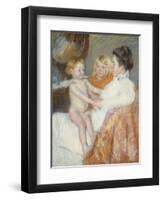 Mother, Sara and the Baby-Mary Cassatt-Framed Giclee Print