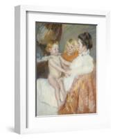 Mother, Sara and the Baby-Mary Cassatt-Framed Giclee Print