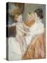 Mother, Sara and the Baby-Mary Cassatt-Stretched Canvas