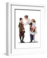 Mother Sending Children Off to School-Norman Rockwell-Framed Giclee Print