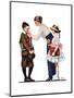 Mother Sending Children Off to School-Norman Rockwell-Mounted Giclee Print