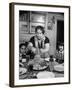 Mother Serving Spaghetti to Her Children-null-Framed Photographic Print