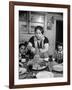 Mother Serving Spaghetti to Her Children-null-Framed Photographic Print