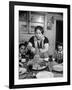 Mother Serving Spaghetti to Her Children-null-Framed Photographic Print