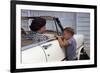 Mother Sitting in Car Laughing with Son-William P. Gottlieb-Framed Photographic Print