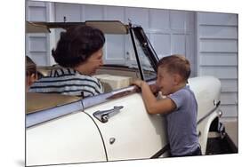 Mother Sitting in Car Laughing with Son-William P. Gottlieb-Mounted Photographic Print