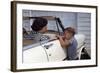 Mother Sitting in Car Laughing with Son-William P. Gottlieb-Framed Photographic Print