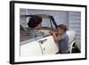 Mother Sitting in Car Laughing with Son-William P. Gottlieb-Framed Photographic Print