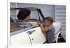 Mother Sitting in Car Laughing with Son-William P. Gottlieb-Framed Photographic Print