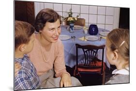 Mother Talking with Children before Dinner-William P. Gottlieb-Mounted Photographic Print