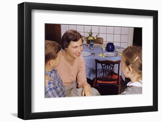 Mother Talking with Children before Dinner-William P. Gottlieb-Framed Photographic Print