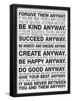 Mother Teresa Anyway Poster-null-Framed Poster