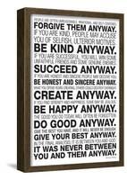 Mother Teresa Anyway Poster-null-Framed Poster