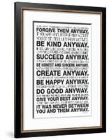 Mother Teresa Anyway Poster-null-Framed Poster