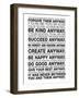 Mother Teresa Anyway Quote Poster-null-Framed Premium Giclee Print