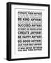 Mother Teresa Anyway Quote Poster-null-Framed Premium Giclee Print