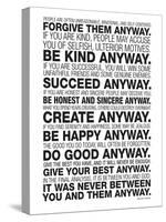 Mother Teresa Anyway Quote Poster-null-Stretched Canvas