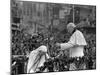 Mother Teresa Ascends the Podium to Stand Side by Side with Pope John Paul II-null-Mounted Photographic Print