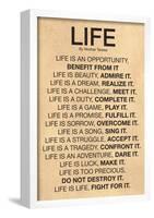 Mother Teresa Life Quote Poster-null-Framed Poster