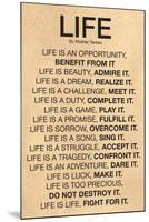 Mother Teresa Life Quote Poster-null-Mounted Premium Giclee Print