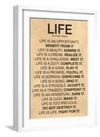 Mother Teresa Life Quote Poster-null-Framed Art Print