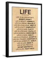 Mother Teresa Life Quote Poster-null-Framed Art Print