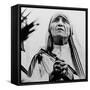 Mother Teresa of Calcutta Prays During a Religious Service-null-Framed Stretched Canvas