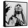 Mother Teresa of Calcutta Prays During a Religious Service-null-Framed Stretched Canvas