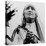 Mother Teresa of Calcutta Prays During a Religious Service-null-Stretched Canvas