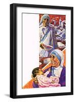 Mother Teresa-Green-Framed Giclee Print