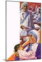 Mother Teresa-Green-Mounted Giclee Print