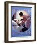 Mother Tucking Children into Bed-Norman Rockwell-Framed Giclee Print